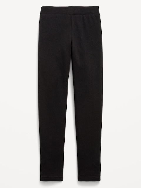 High-Waisted Full-Length Fleece Leggings for Girls