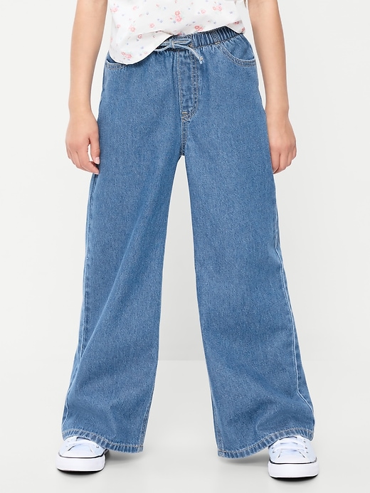 Image number 1 showing, Pull-On Super Baggy Wide-Leg Denim Jeans for Girls