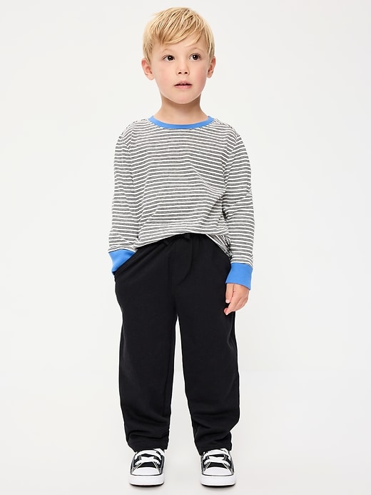 Image number 1 showing, Barrel-Leg Knit Pants for Toddler Boys