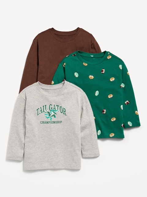 Long-Sleeve T-Shirt 3-Pack for Toddler Boys