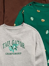 Image number 3 showing, Long-Sleeve T-Shirt 3-Pack for Toddler Boys
