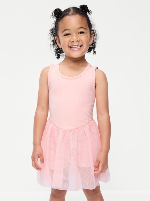 Sleeveless Heart-Back Tutu Dress for Toddler Girls