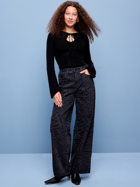 High-Waisted Baggy Wide-Leg Jeans