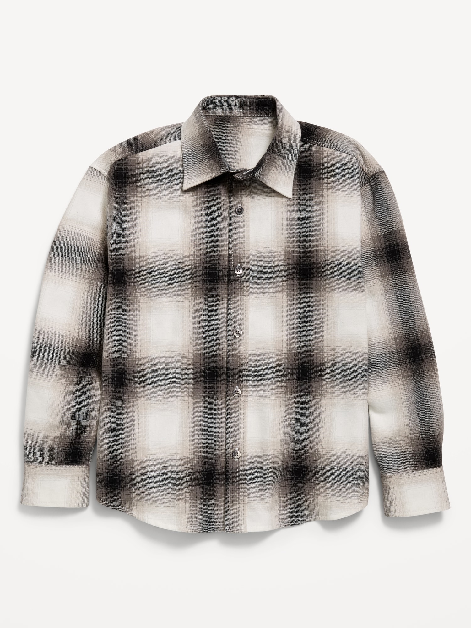 Oversized Long-Sleeve Flannel Shirt for Boys