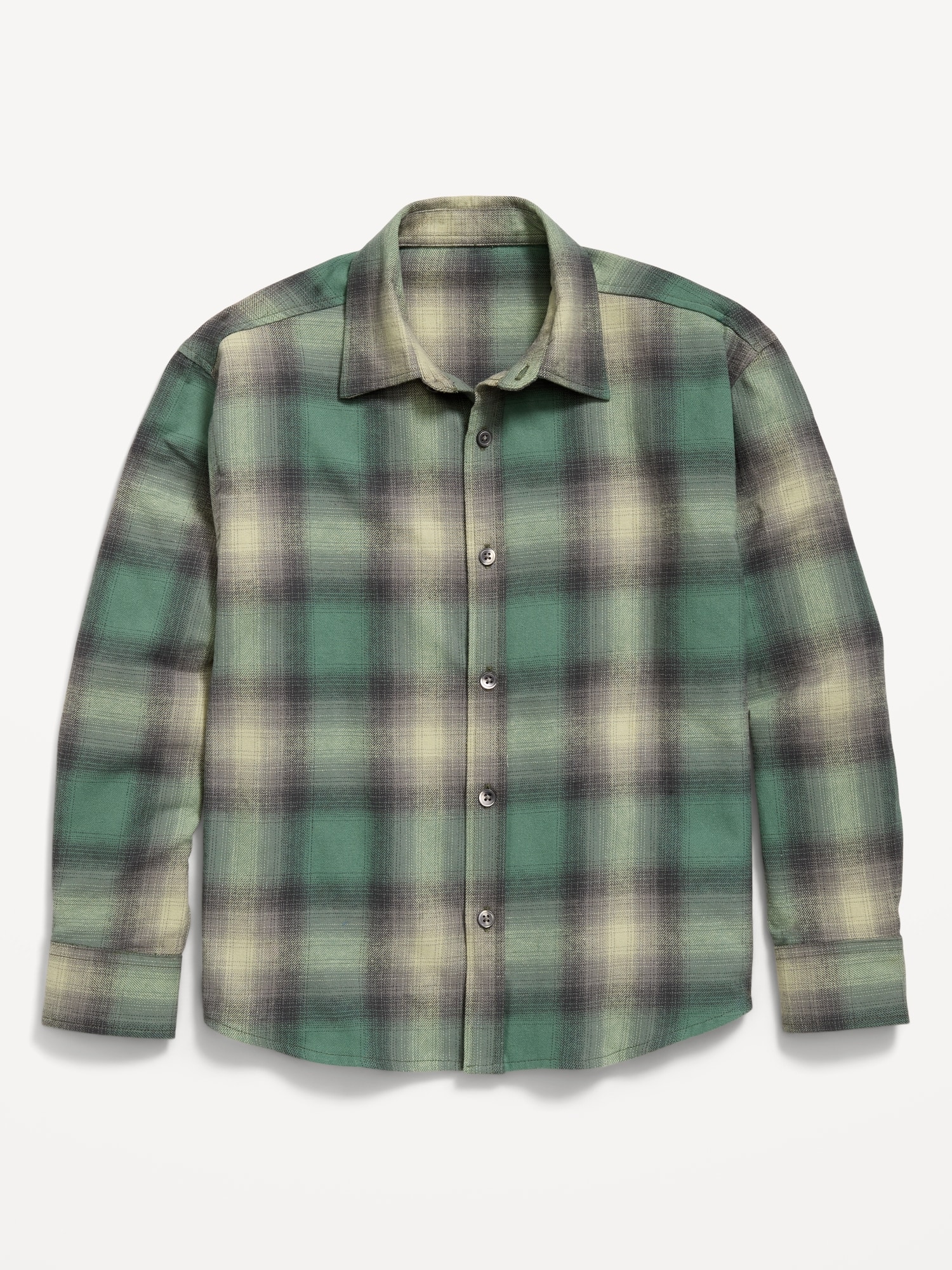 Oversized Long-Sleeve Flannel Shirt for Boys