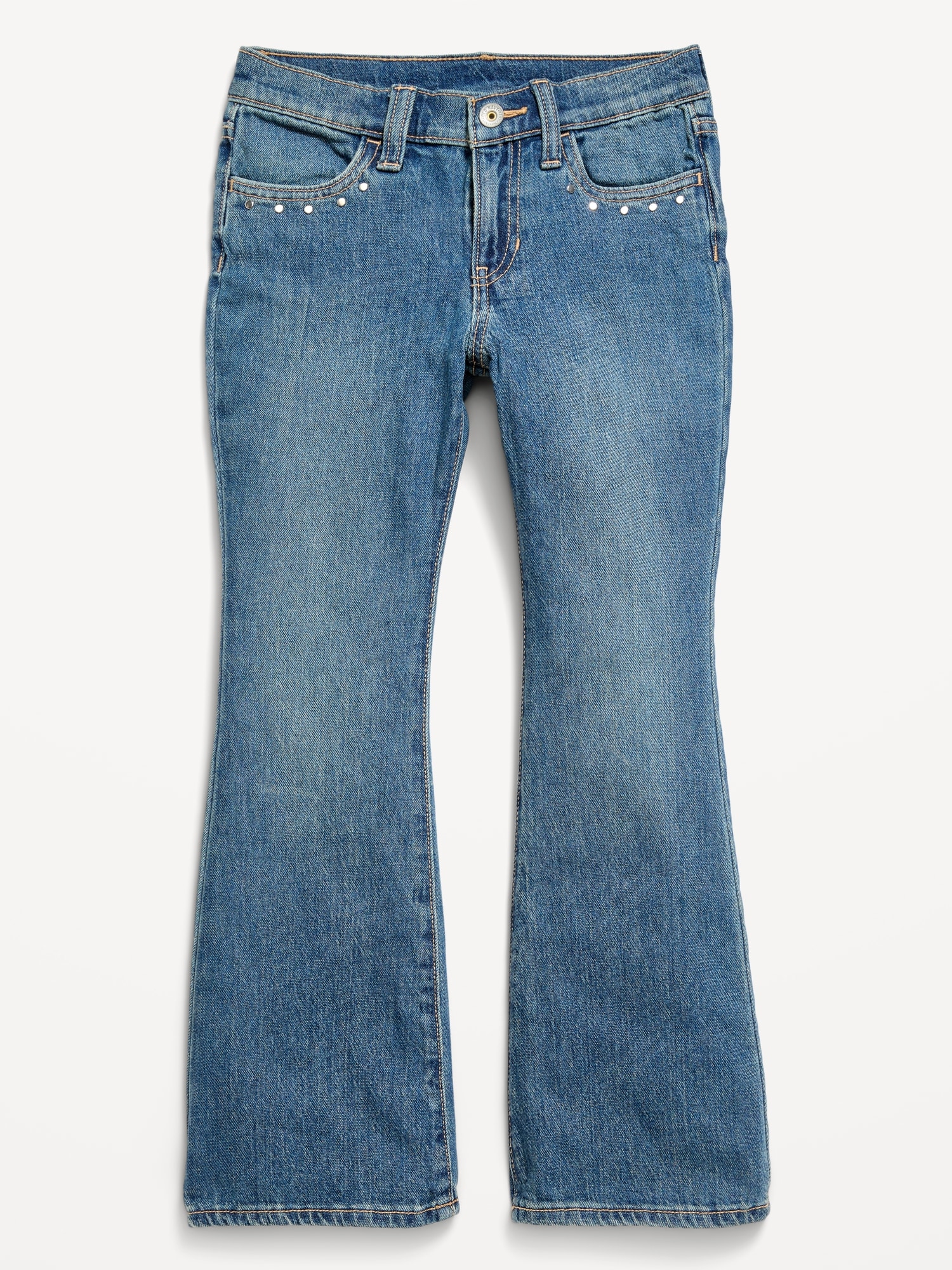 Low-Rise Studded Flare-Leg Jeans for Girls