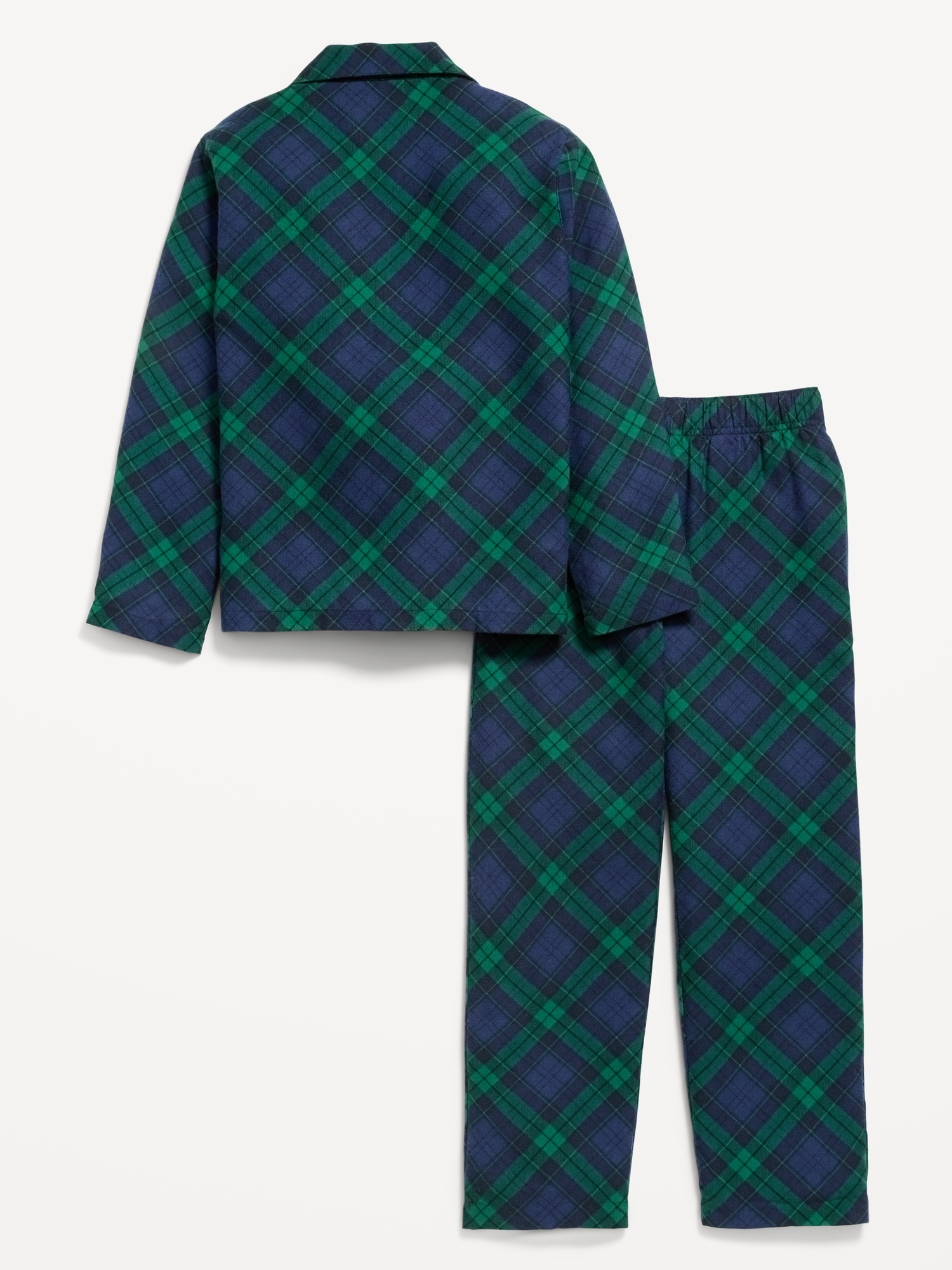 Gender-Neutral Printed Flannel Pajama Pants Set for Kids