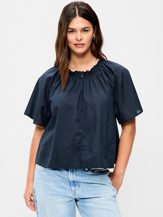Image number 5 showing, Loose Short-Sleeve Top