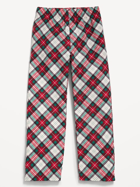 Gender-Neutral Printed Flannel Pajama Pants for Kids