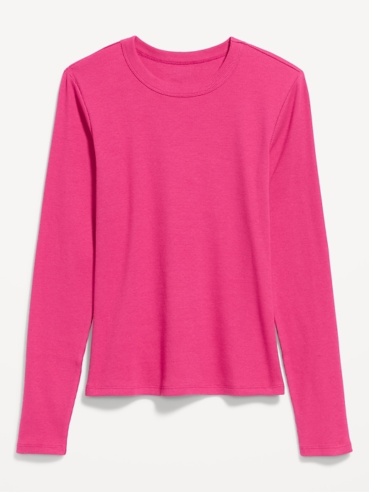 Snug Long-Sleeve Ribbed T-Shirt | Old Navy