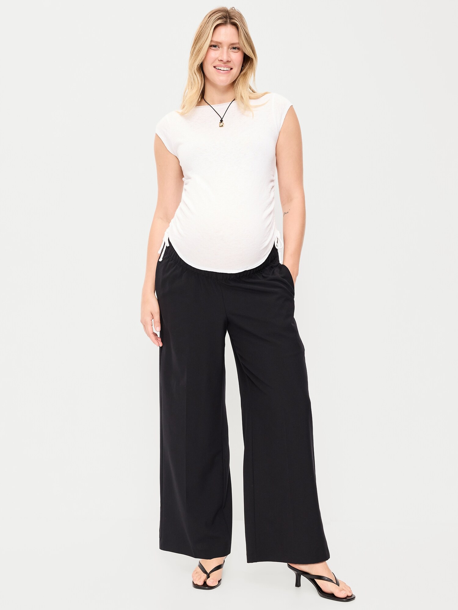 Женские брюки Old Navy Maternity Wide-Leg Billie Trouser, цвет: Чёрный