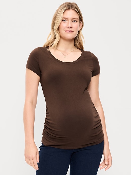 Image number 1 showing, Maternity Scoop-Neck T-Shirt