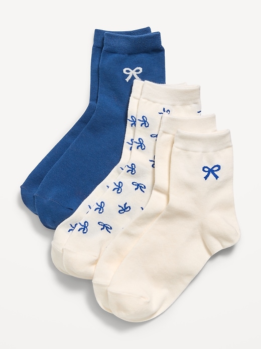 Novelty Quarter Crew Socks 3-Pack for Women | Old Navy