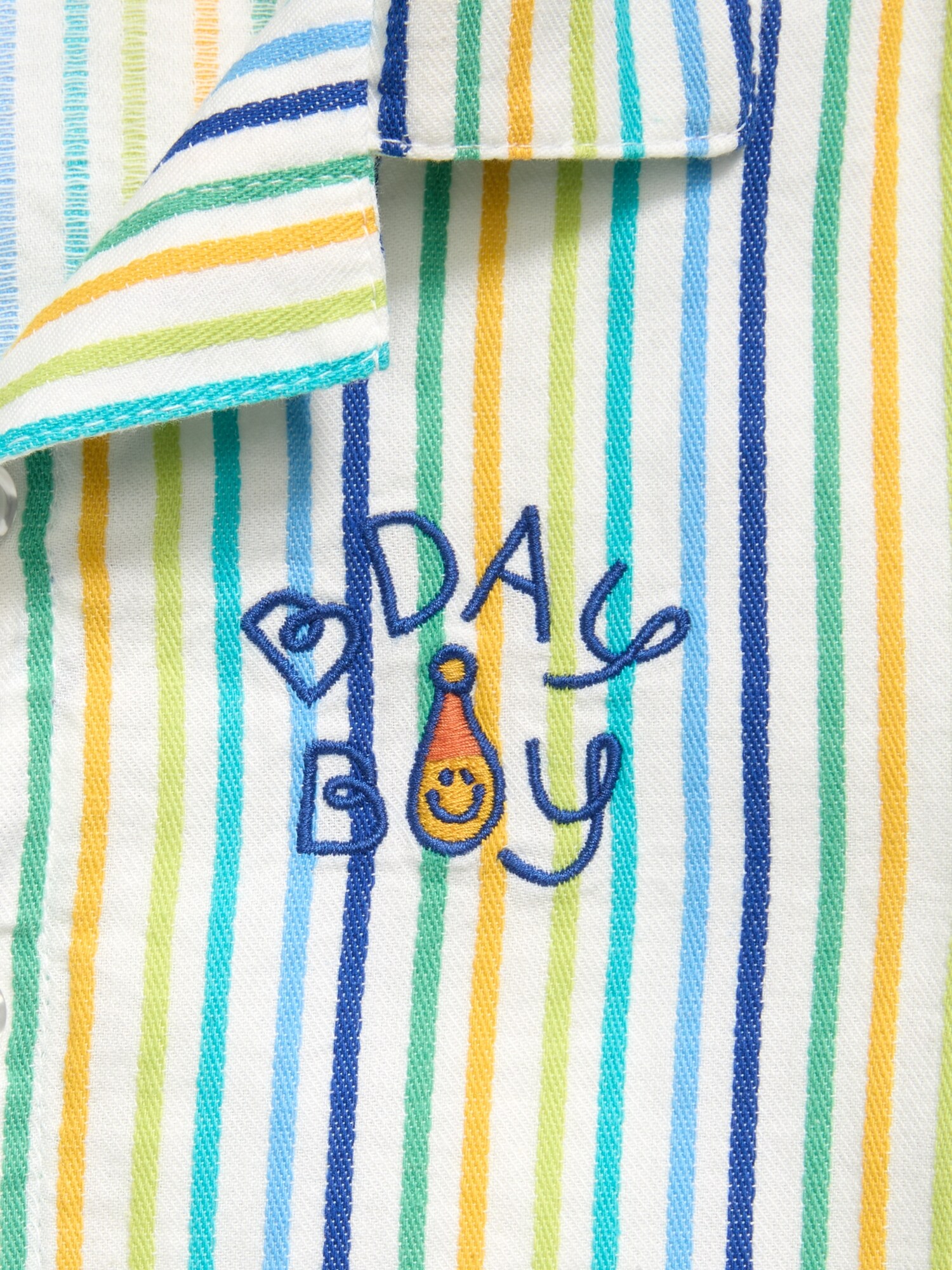 Детский комплект Old Navy: фактурная рубашка с вышивкой и шорты для мальчиков-малышей, цвет: Разноцветный — фото 4