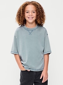 Image number 1 showing, Oversized Short-Sleeve Boxy T-Shirt for Boys