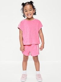 Image number 1 showing, Short-Sleeve Terry Top and Shorts Set for Toddler Girls