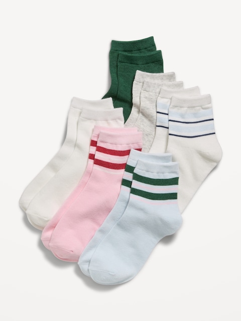 Quarter-Crew Socks 6-Pack for Girls