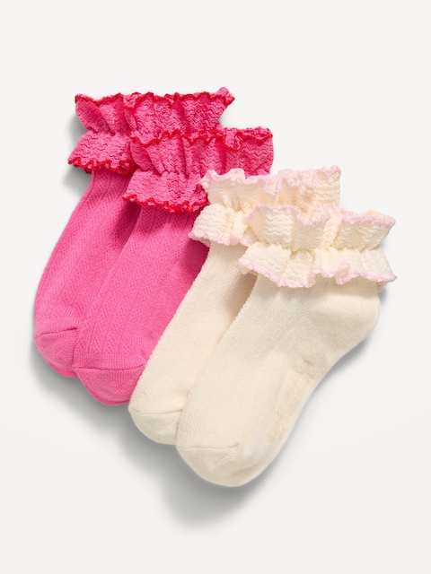 Ruffled Ankle Socks 2-Pack for Toddler & Baby