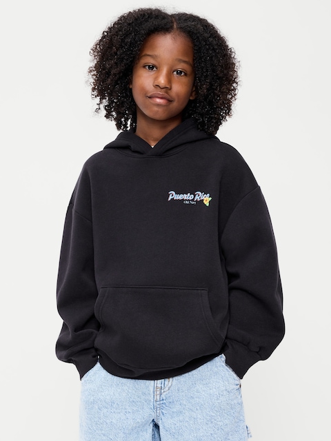 Favorite Fleece Oversized Logo Graphic Pullover Hoodie for Boys