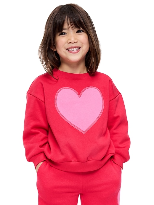 Image number 1 showing, Oversized Long-Sleeve Graphic Sweatshirt for Toddler Girls