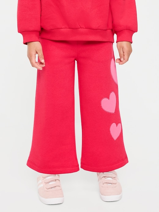 Image number 2 showing, Wide-Leg Graphic Sweatpants for Toddler Girls