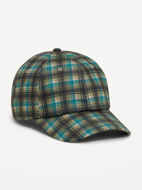 Plaid Baseball Hat for Men