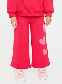Image number 2 showing, Wide-Leg Graphic Sweatpants for Toddler Girls