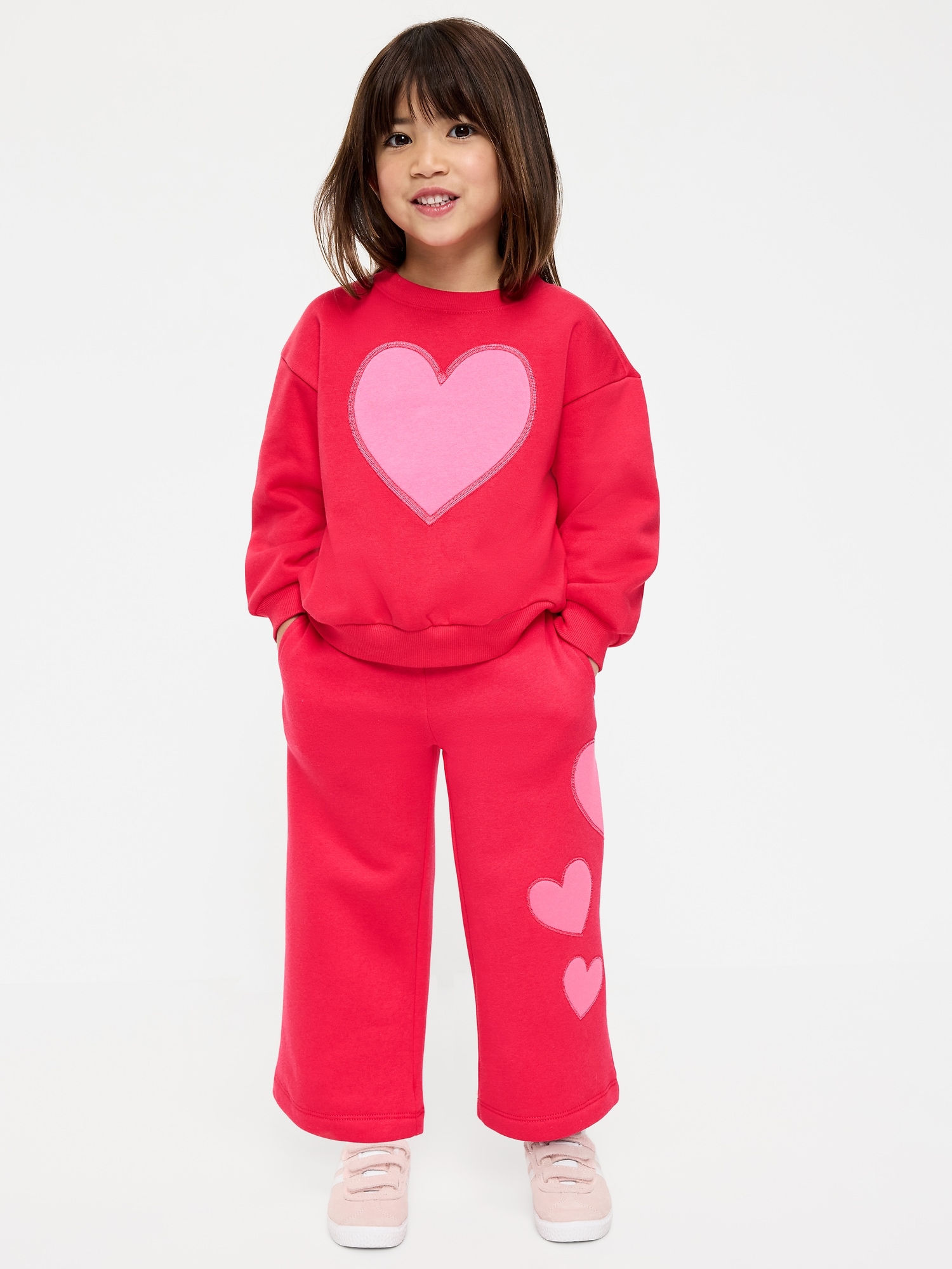 Wide-Leg Graphic Sweatpants for Toddler Girls