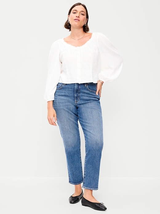 Image number 2 showing, High-Waisted OG Straight Ankle Jeans