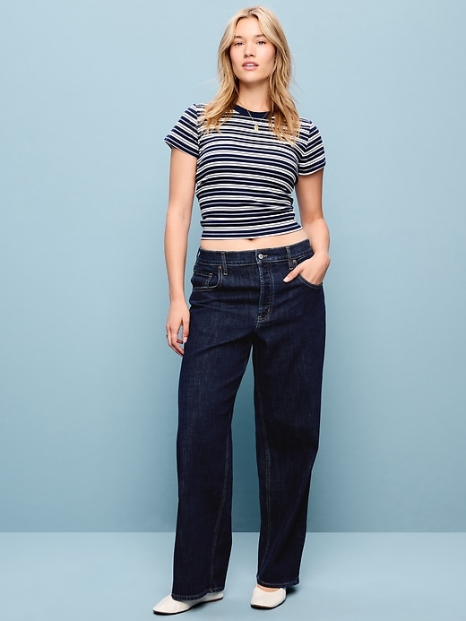 Image number 2 showing, Low-Rise Baggy Wide-Leg Jeans