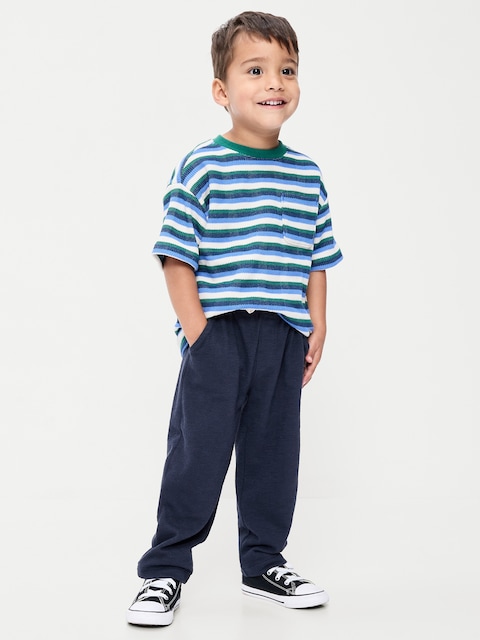 Barrel-Leg Knit Pants for Toddler Boys