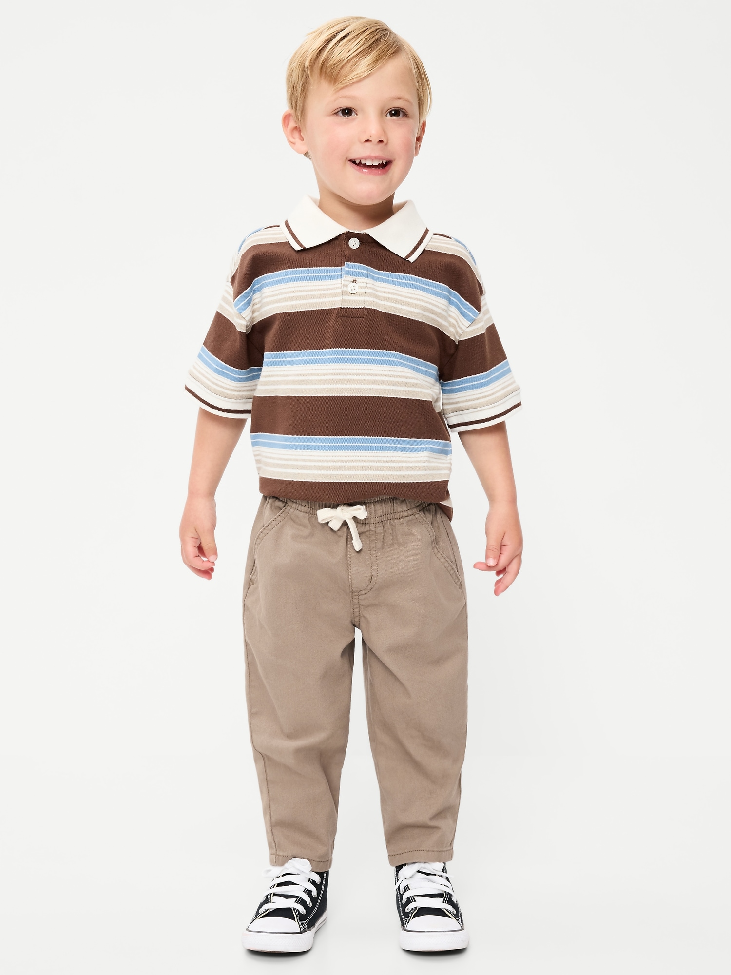 Pull-On Barrel-Leg Pants for Toddler Boys