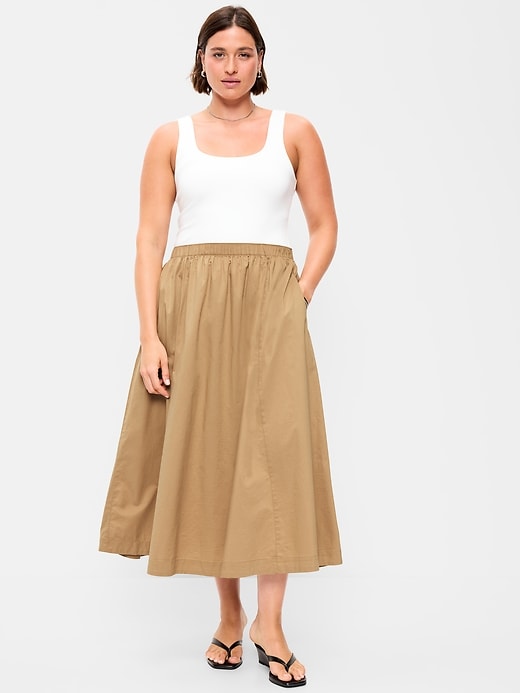 Image number 6 showing, Poplin Midi Skirt