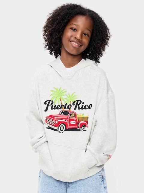 Favorite Fleece Oversized Logo Graphic Pullover Hoodie for Boys