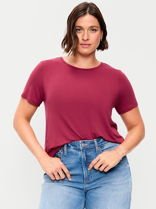 Image number 5 showing, Luxe Crew-Neck T-Shirt