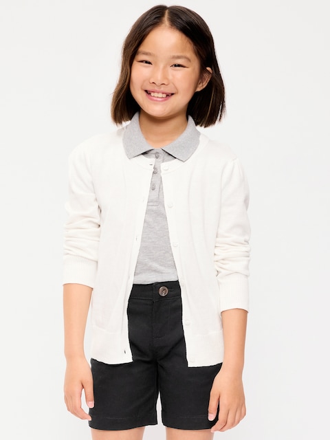 School Uniform Button-Up Cardigan for Girls