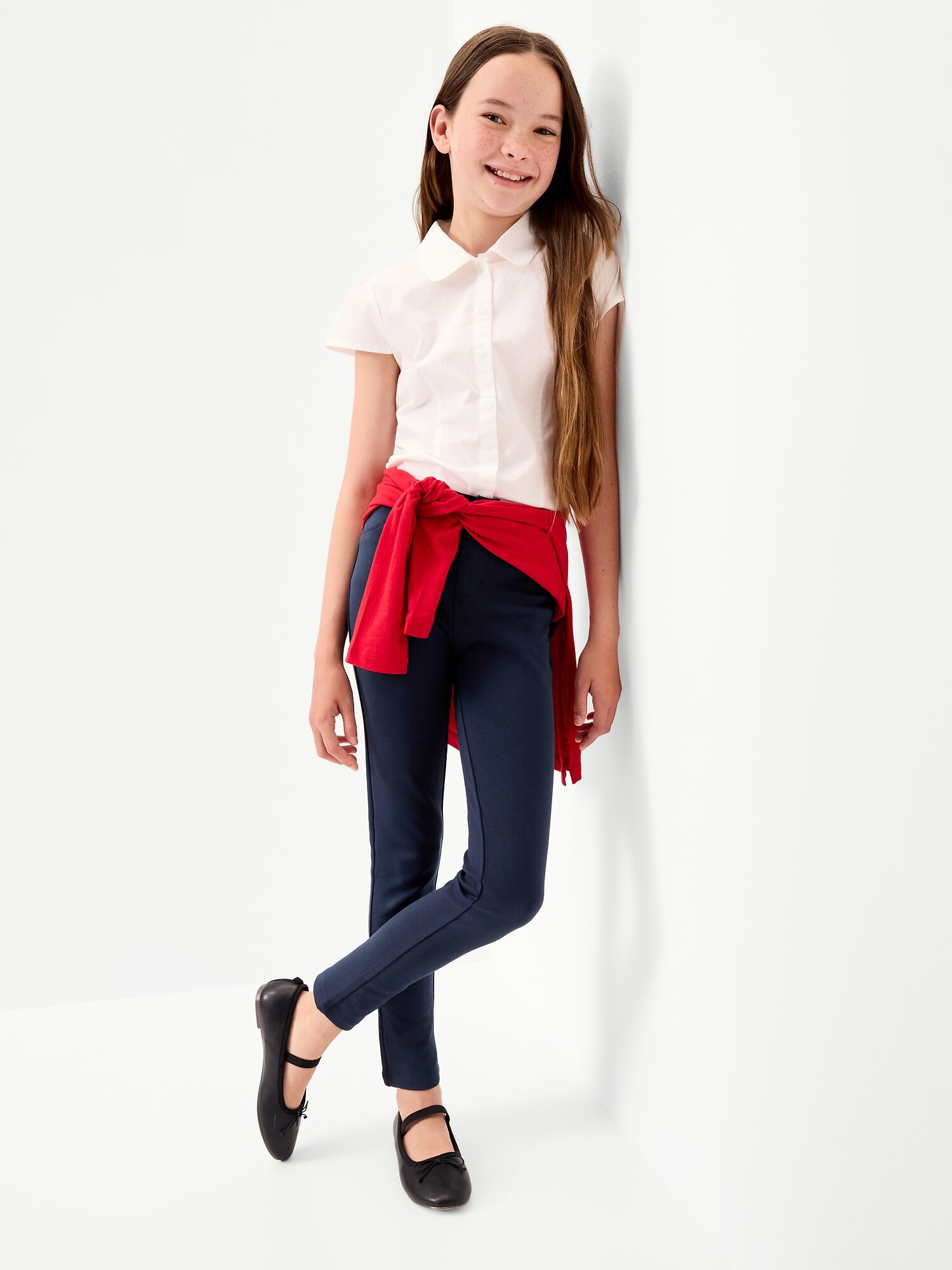 Брюки Old Navy School Uniform Ponte-Knit Jeggings для девочек, цвет: Чернильный синий — фото 3