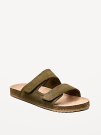 Image number 1 showing, Faux-Suede Double-Strap Slide Sandals for Men
