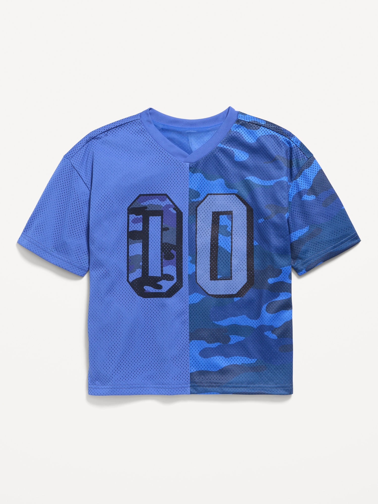 Oversized Mesh Graphic T-Shirt for Boys