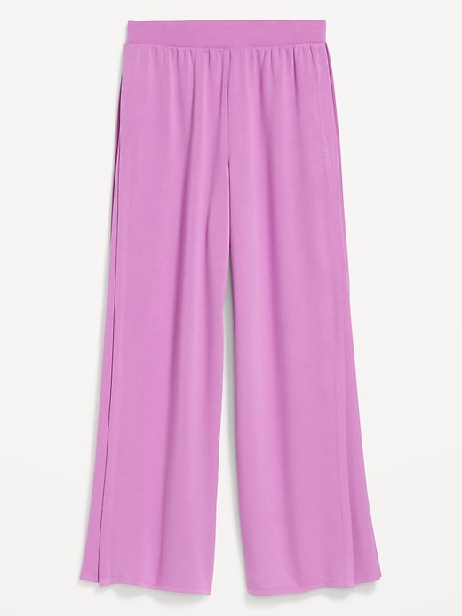 Image number 6 showing, High-Waisted Bounce Lite Drapey Wide-Leg Sweatpants