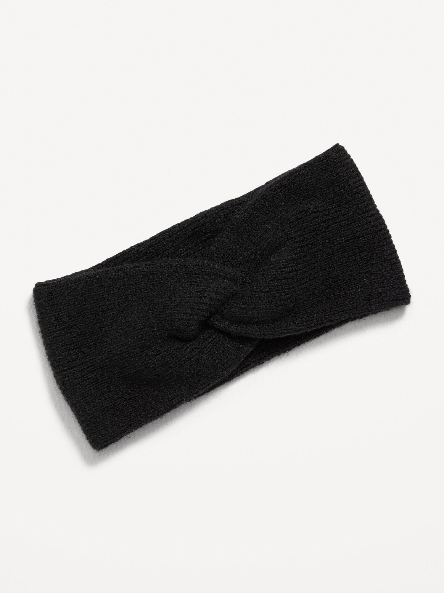 Женские аксессуары для волос Old Navy Rib-Knit Twist-Front Headband, цвет: Чёрный — фото 2