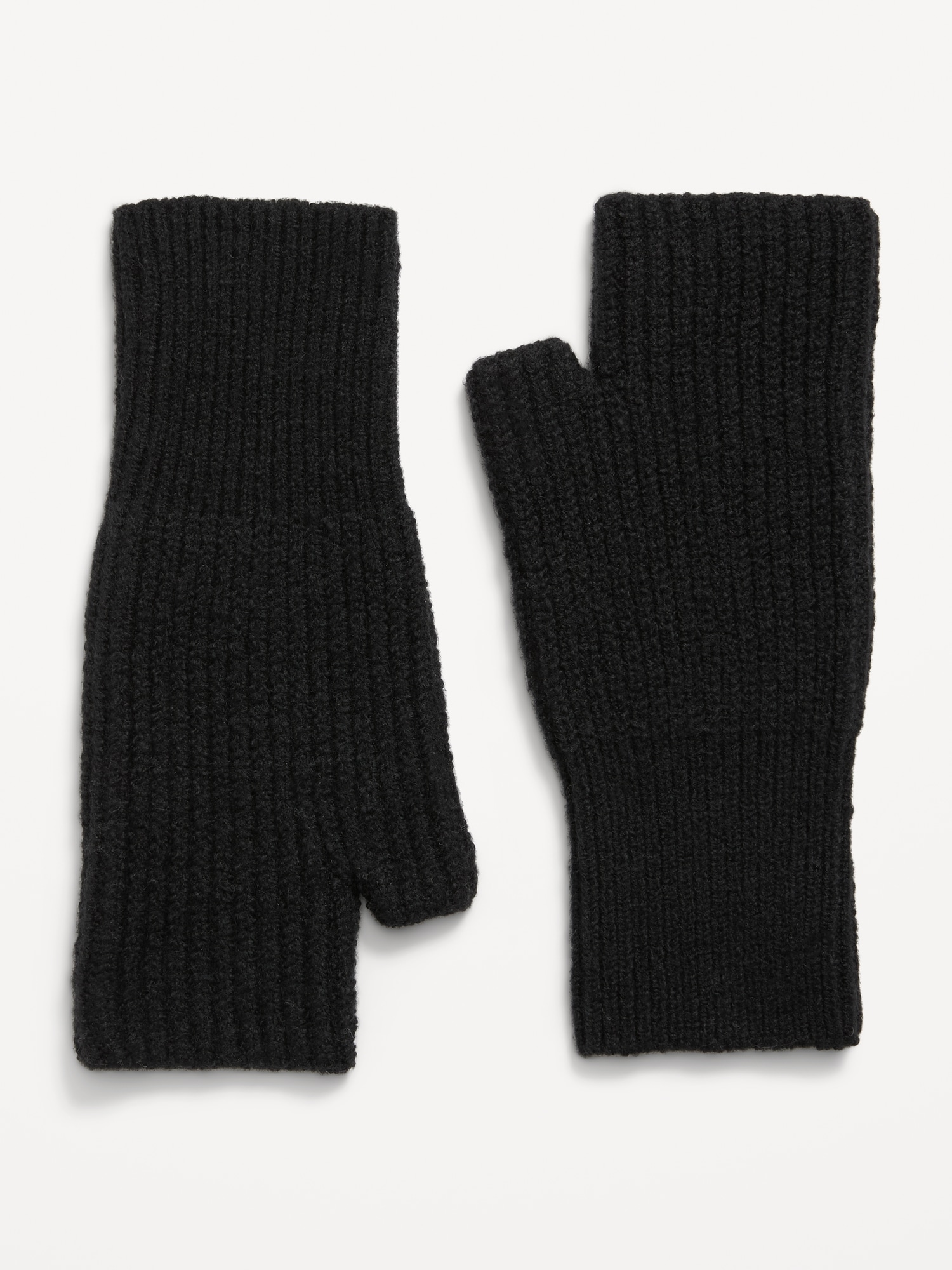 Rib-Knit Fingerless Gloves