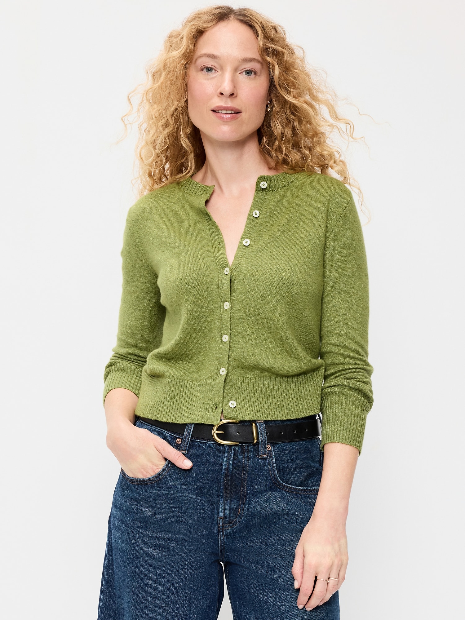 SoSoft Crew-Neck Cardigan Sweater