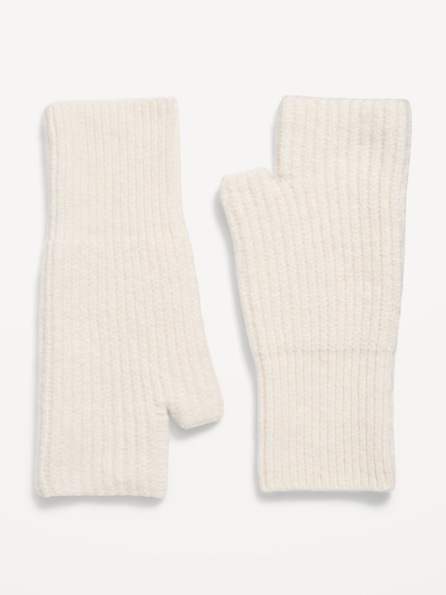 Rib-Knit Fingerless Gloves