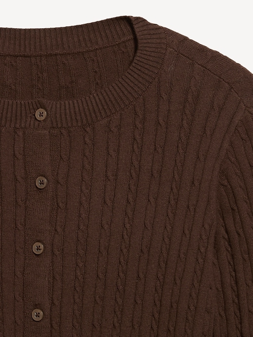 Image number 3 showing, SoSoft Cotton Crew-Neck Cardigan Sweater