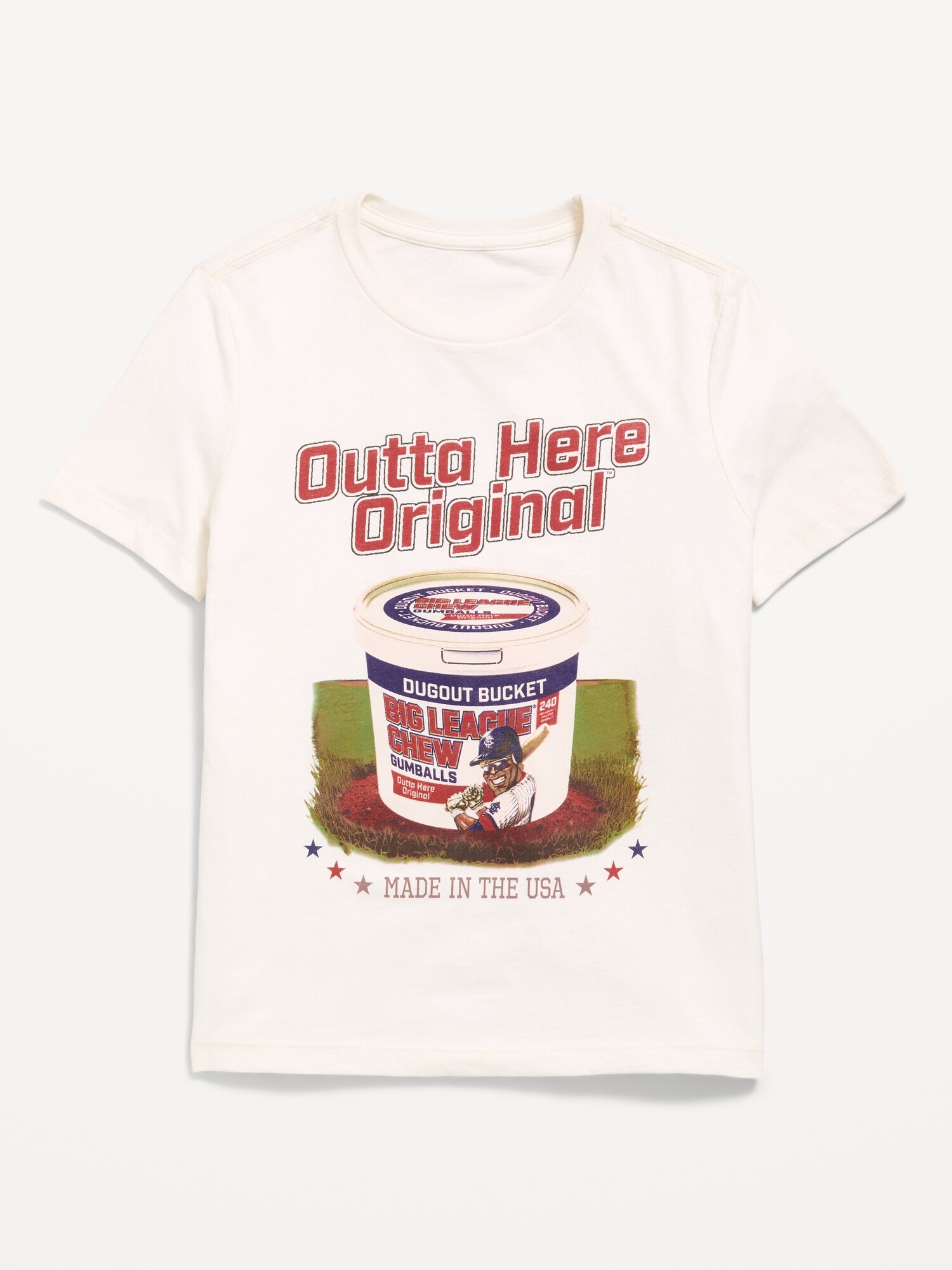 Детская футболка Old Navy Big League Chew® Gender-Neutral Graphic, цвет: Морская соль — фото 2