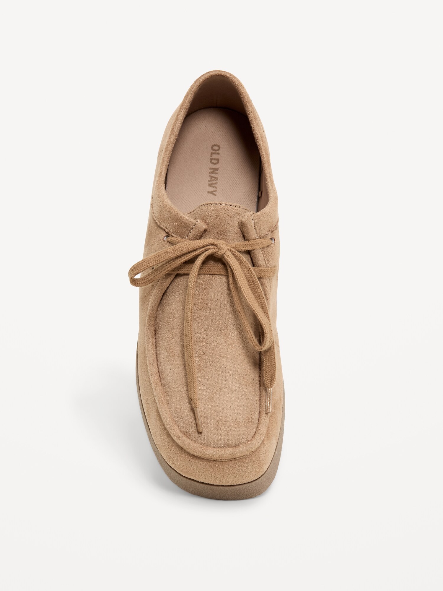 Faux-Suede Lace-Up Derby Boots for Women