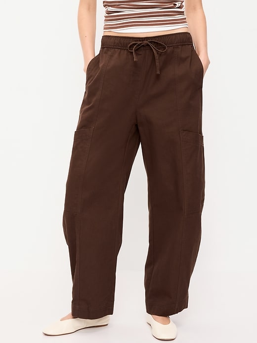 Image number 2 showing, Mid-Rise Pull-On Utility Jeans