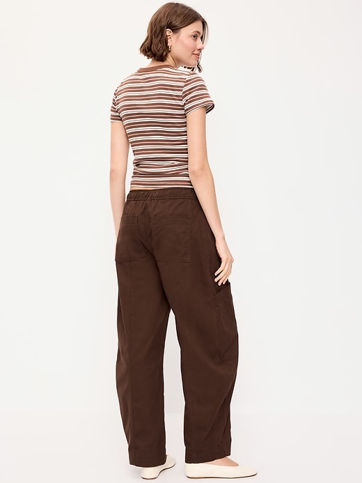 Image number 3 showing, Mid-Rise Pull-On Utility Jeans