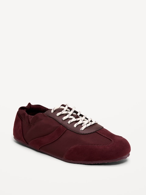 Ruched Lace-Up Sneakers for Women